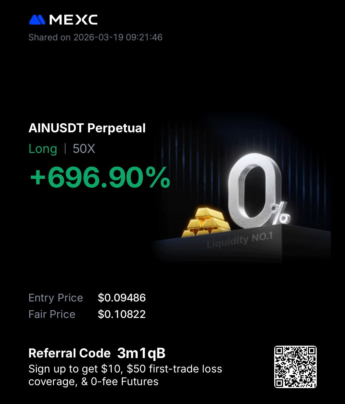 SAHARAUSDT +635.69% Long 20x